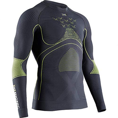 X-Bionic Herren Energy Accumulator 4.0 Round Neck Long Sleeves Men T Shirt, G099 Charcoal/Yellow, EU im Sale